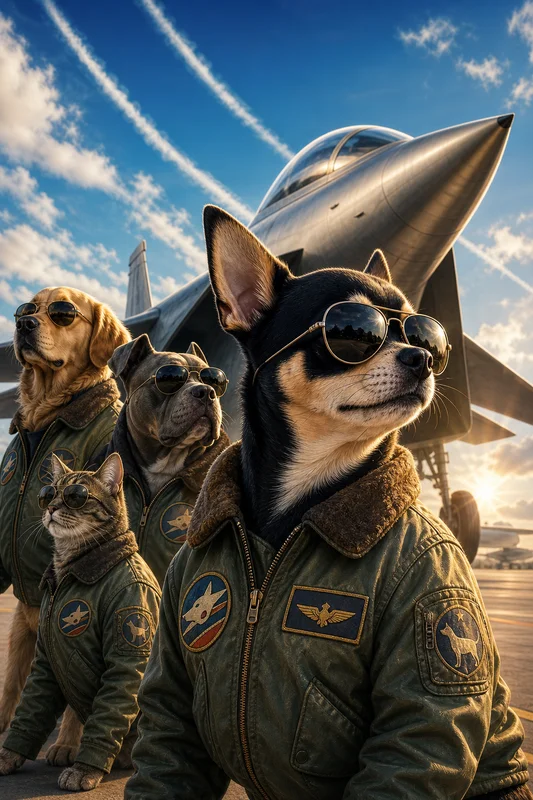 Aviators AI pet portrait — sample render