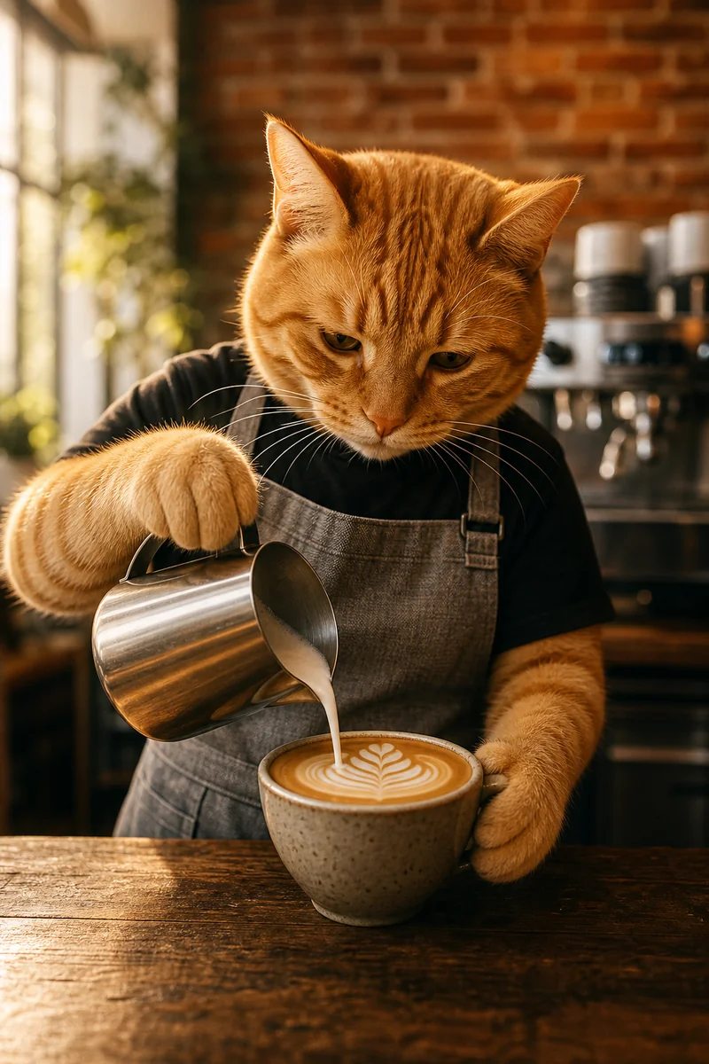 Latte Artist AI pet portrait — sample render