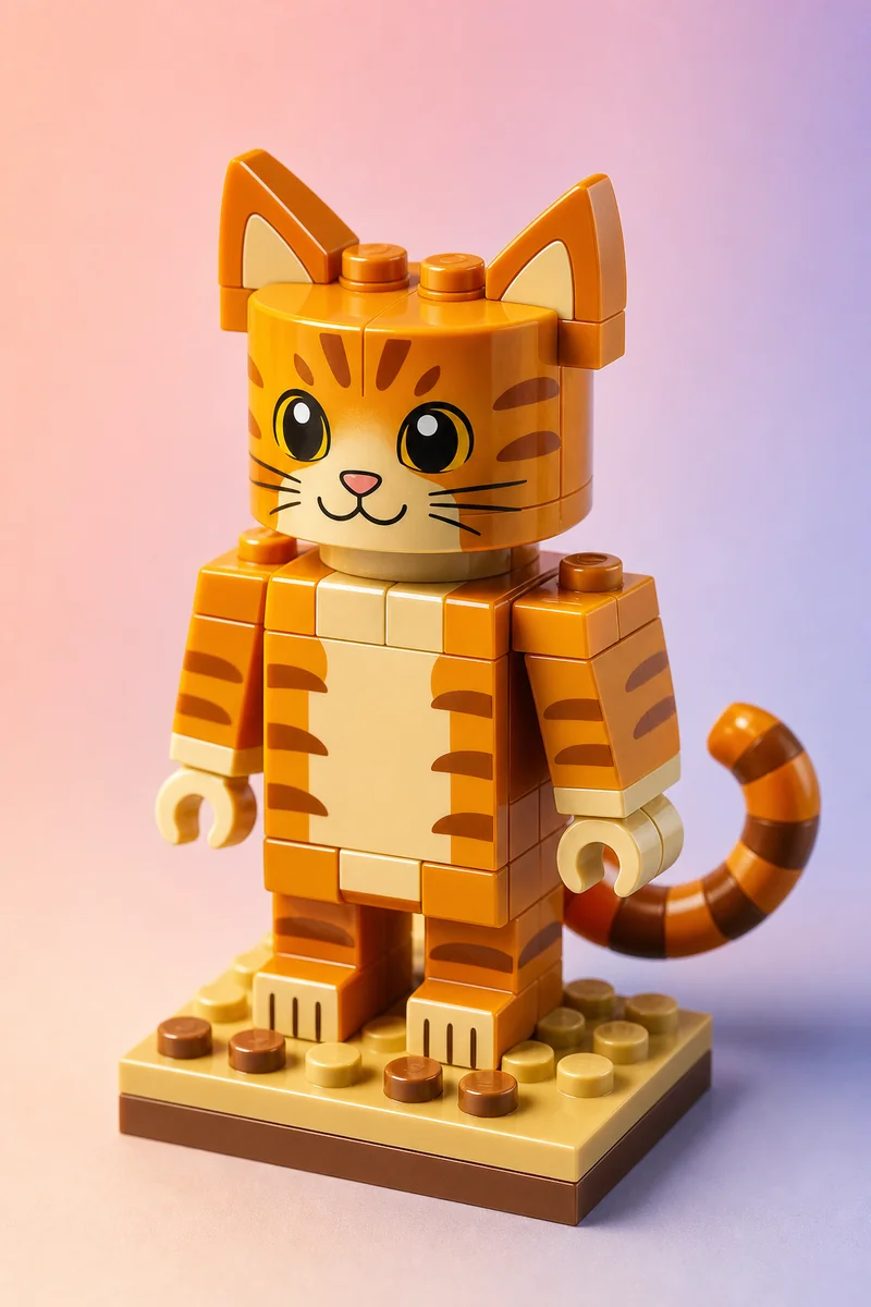 Brick Buddy pet portrait style