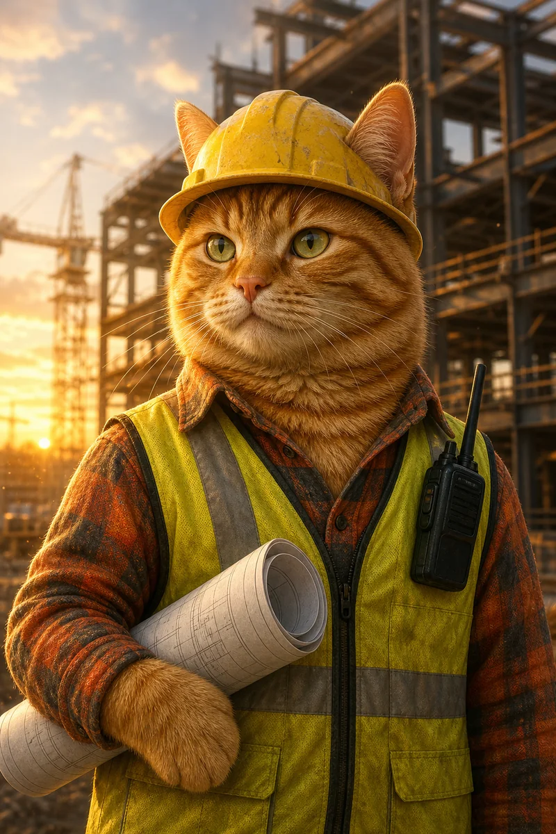 Site Foreman AI pet portrait — sample render
