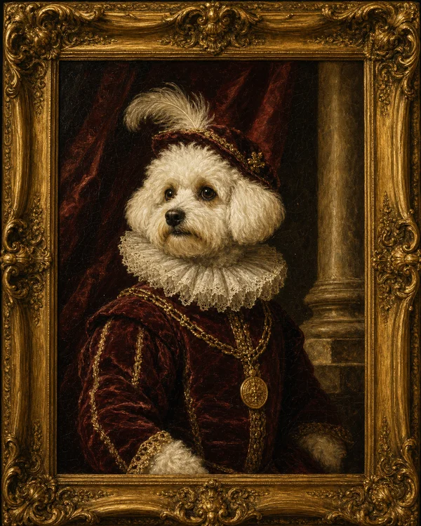Royal Court AI pet portrait — sample render