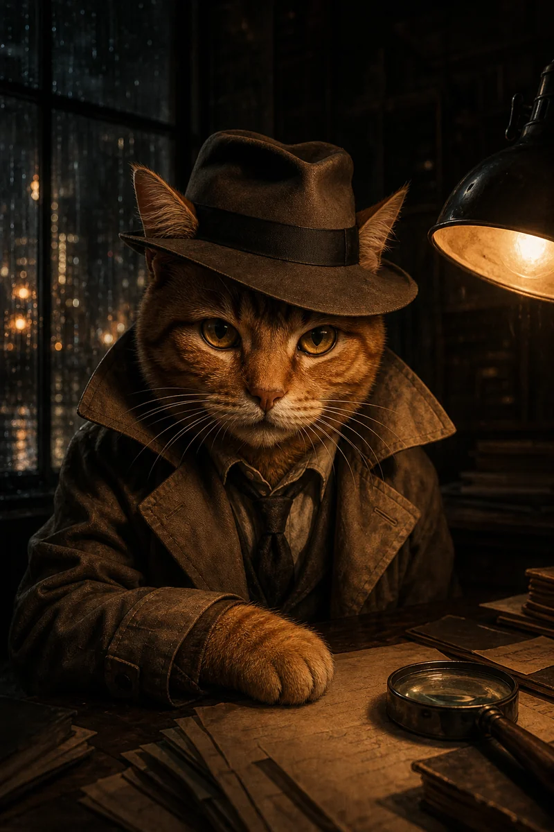 Sleuth AI pet portrait — sample render