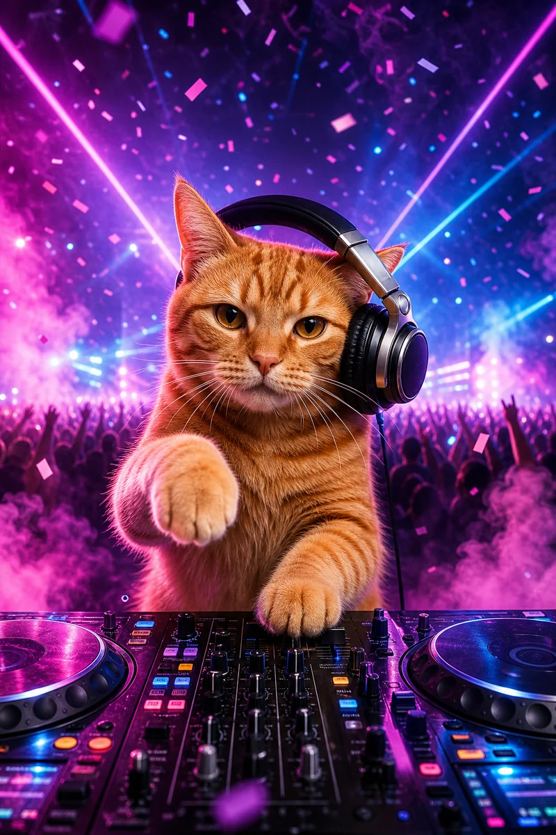 DJ Set AI pet portrait — sample render