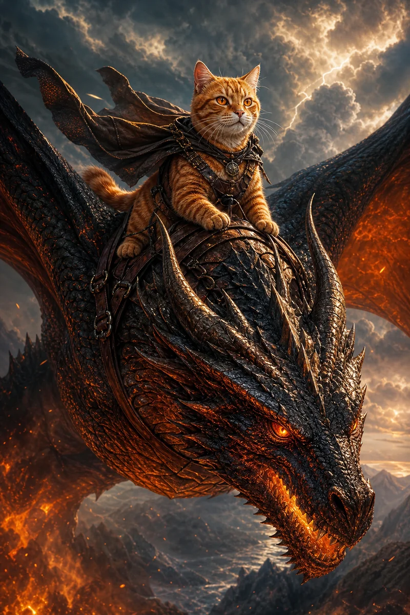 Dragon Rider AI pet portrait — sample render