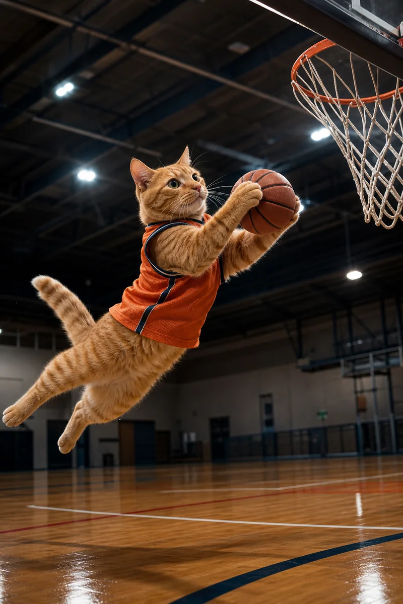 Slam Dunk AI pet portrait — sample render