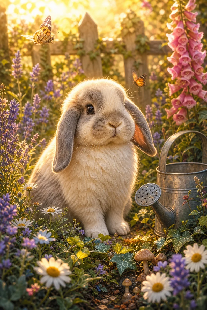 Garden Friend AI pet portrait — sample render