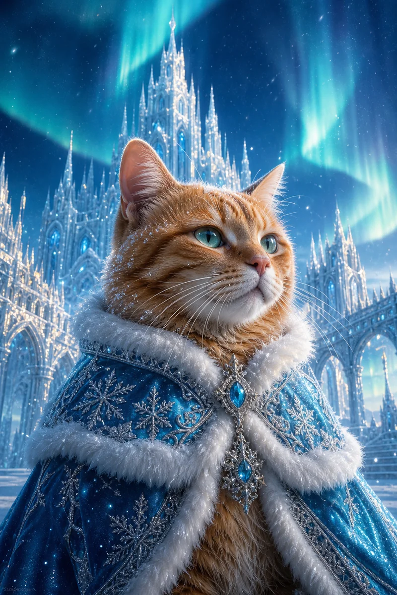 Ice Kingdom AI pet portrait — sample render