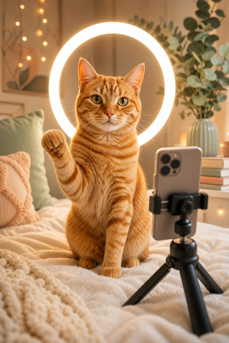 Ring Light AI pet portrait — sample render