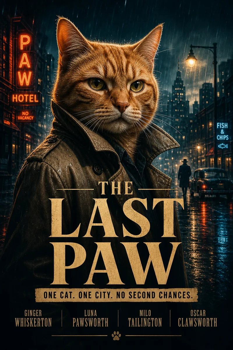 Movie Poster AI pet portrait — sample render