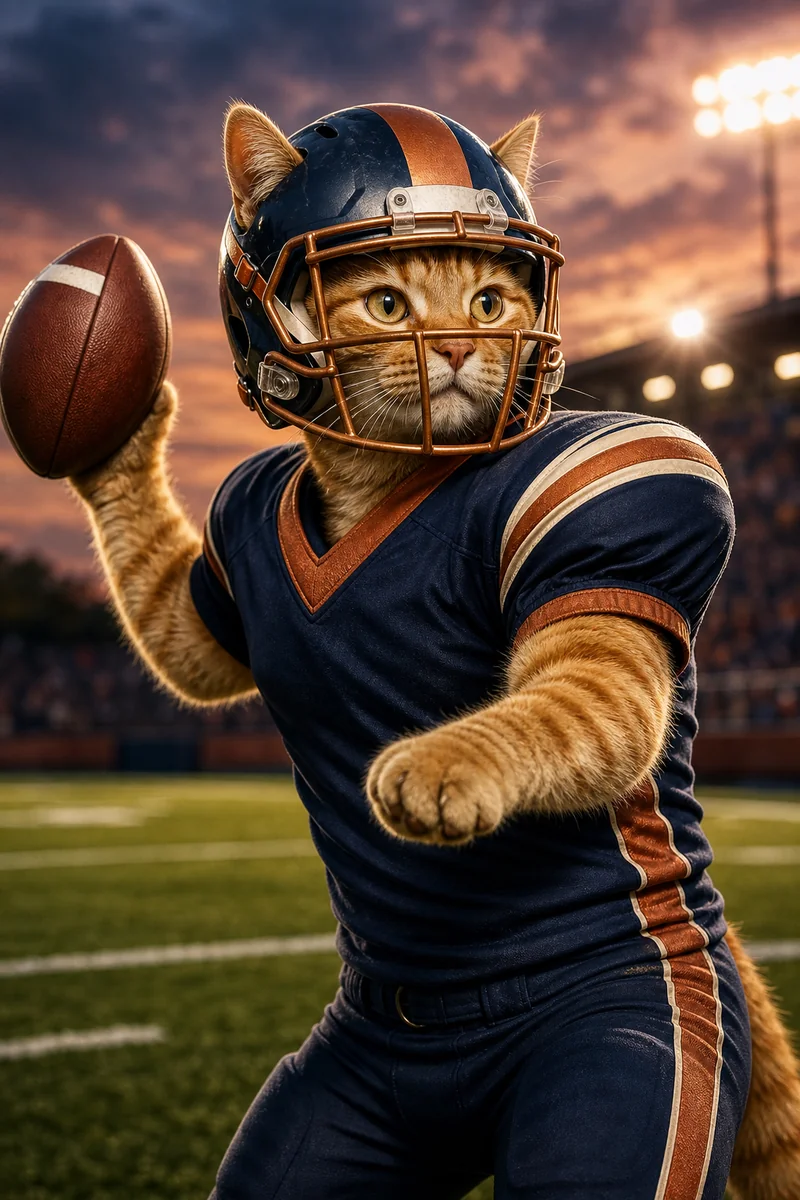 Quarterback AI pet portrait — sample render