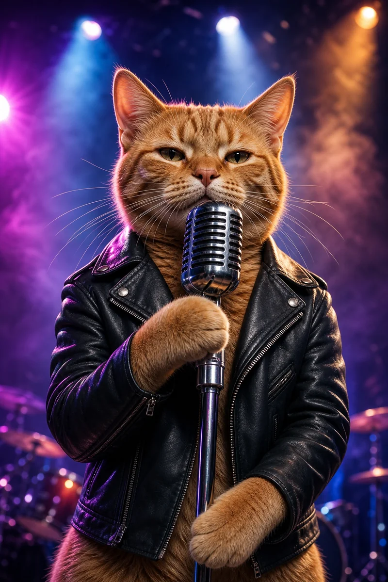 Stadium Rocker AI pet portrait — sample render