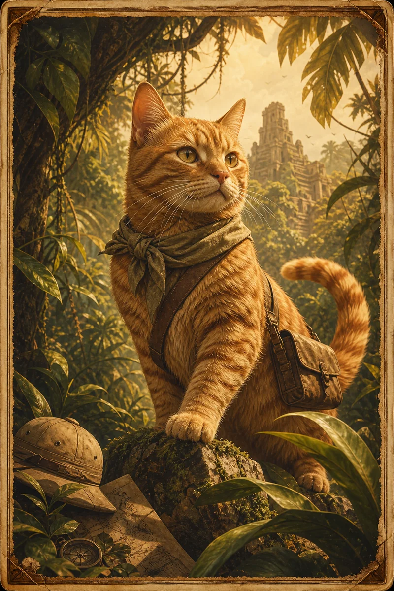 Safari Explorer AI pet portrait — sample render