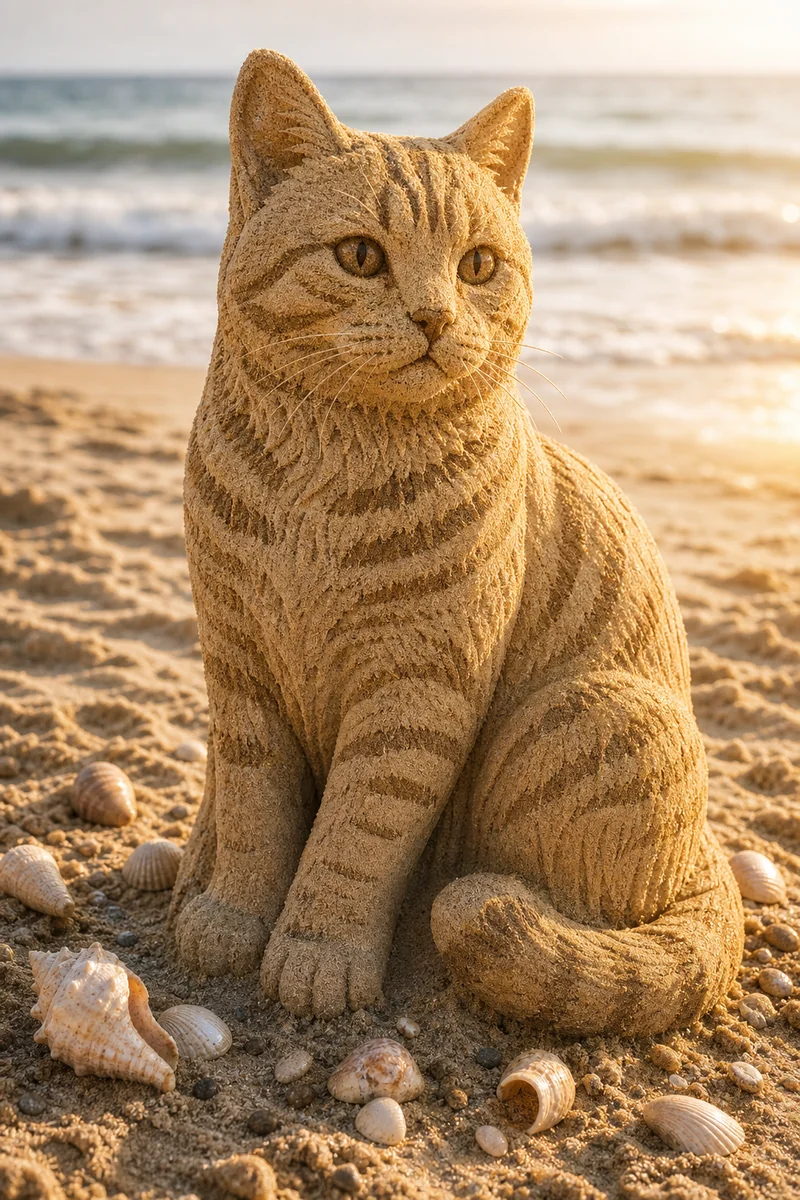 Sand Sculpture AI pet portrait — sample render