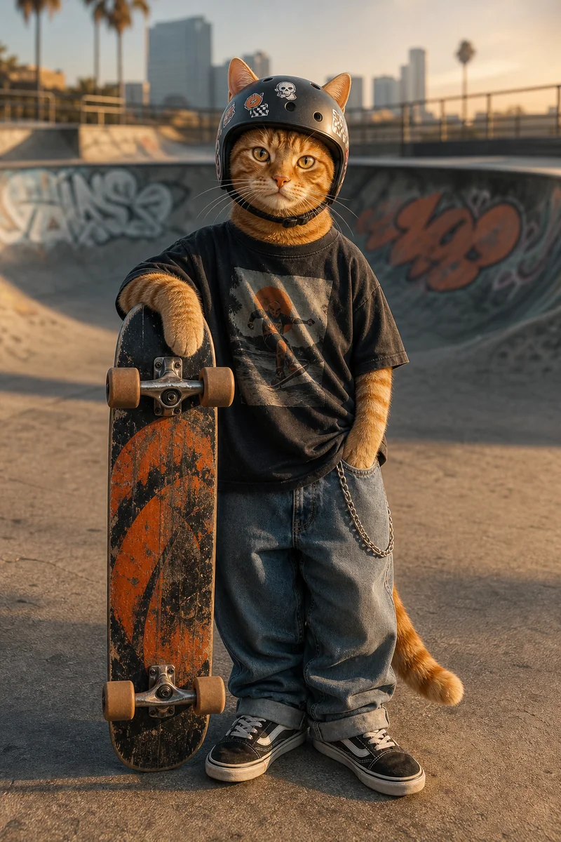 Skater AI pet portrait — sample render