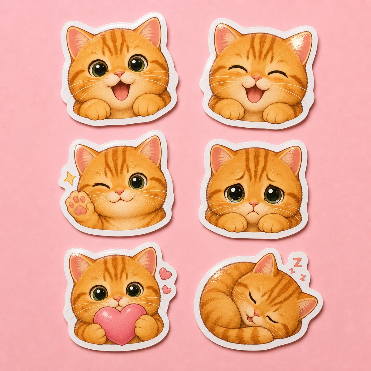Sticker Pack pet portrait style
