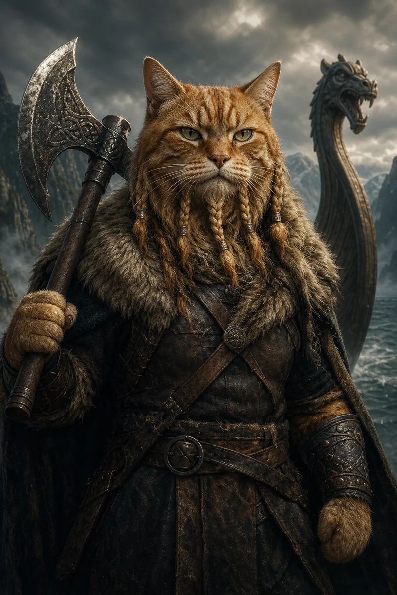 Viking AI pet portrait — sample render