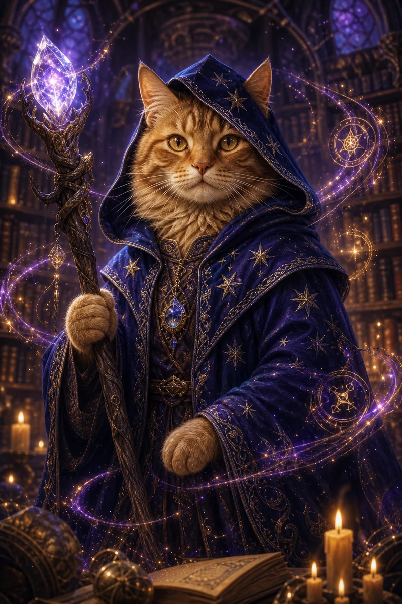 Wizard AI pet portrait — sample render