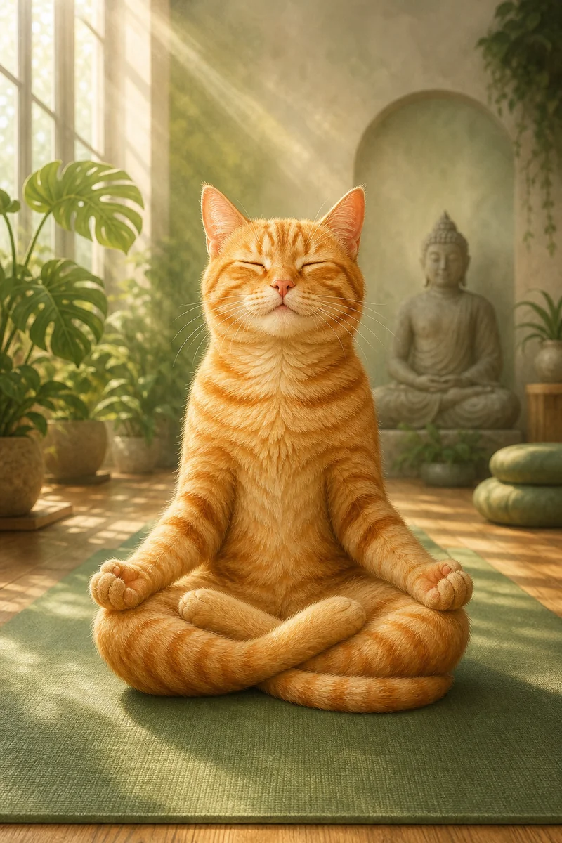 Yoga Zen AI pet portrait — sample render