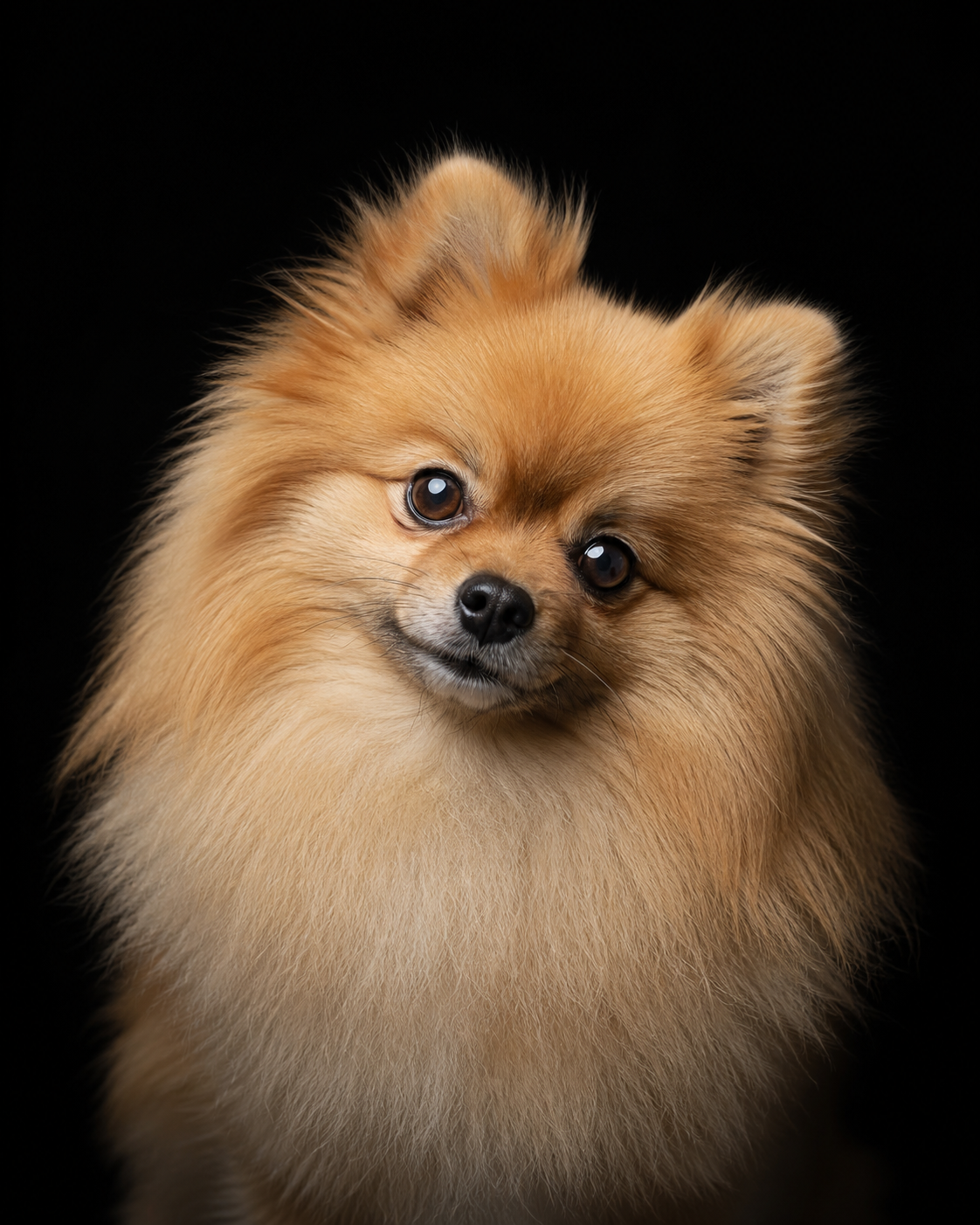 Black Background Pet Portrait — sample render
