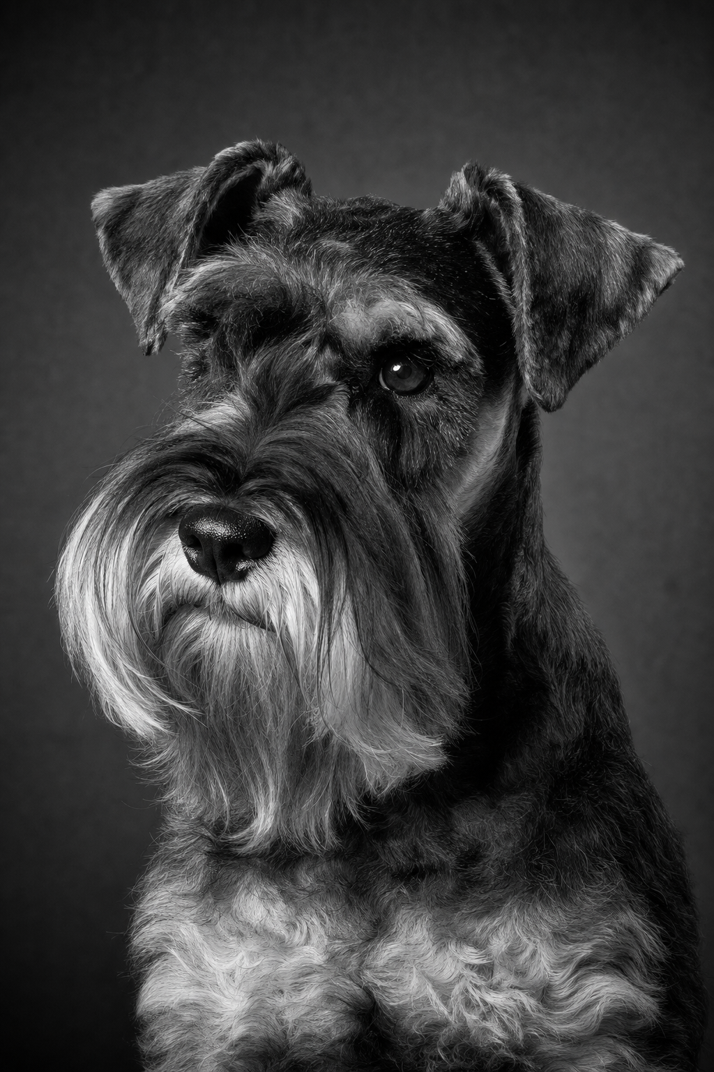 Black and White Pet Portrait — sample render