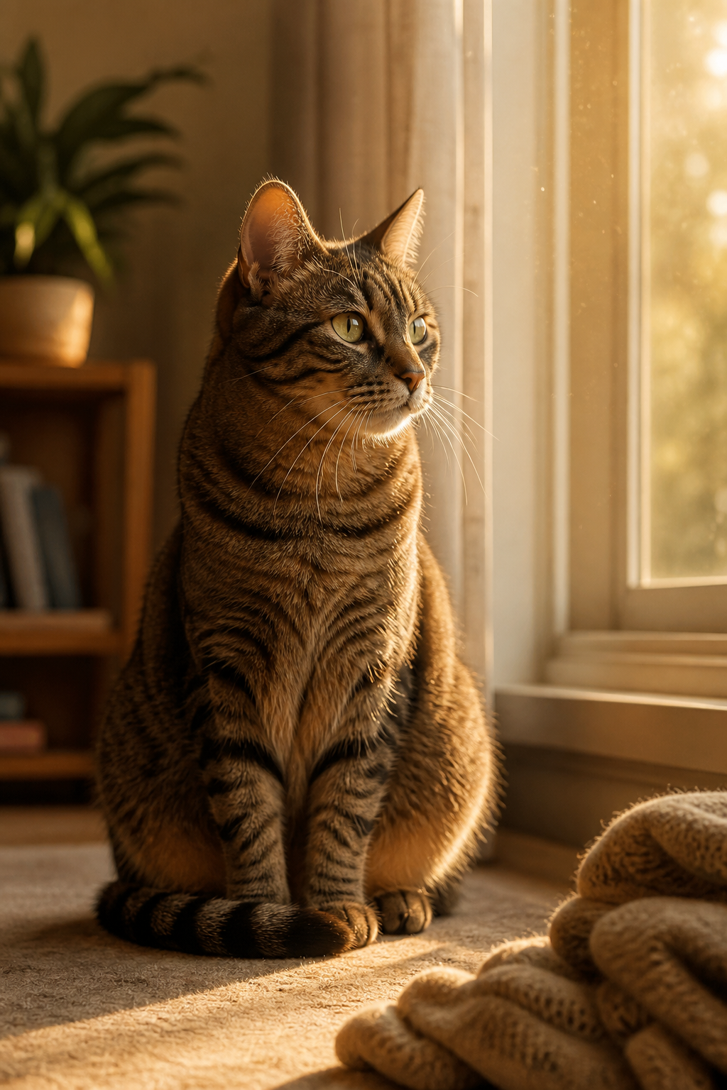 Golden Window Light Pet Portrait — sample render